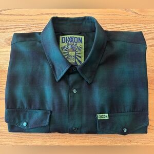 DIXXON Absinthe Men's Green and Black Plaid Flannel Shirt 2XT